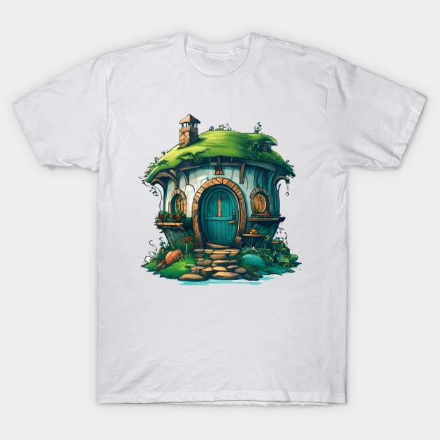 A Hobbit House T-Shirt by The Dark Matter Art